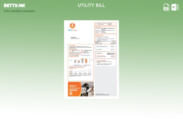 Модерен стил Австралија Alinta Energy шаблон за верзија на зборот за комунални у